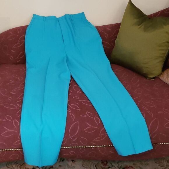 Haggar Reflections Blue Polyester Pants - Picture 1 of 9